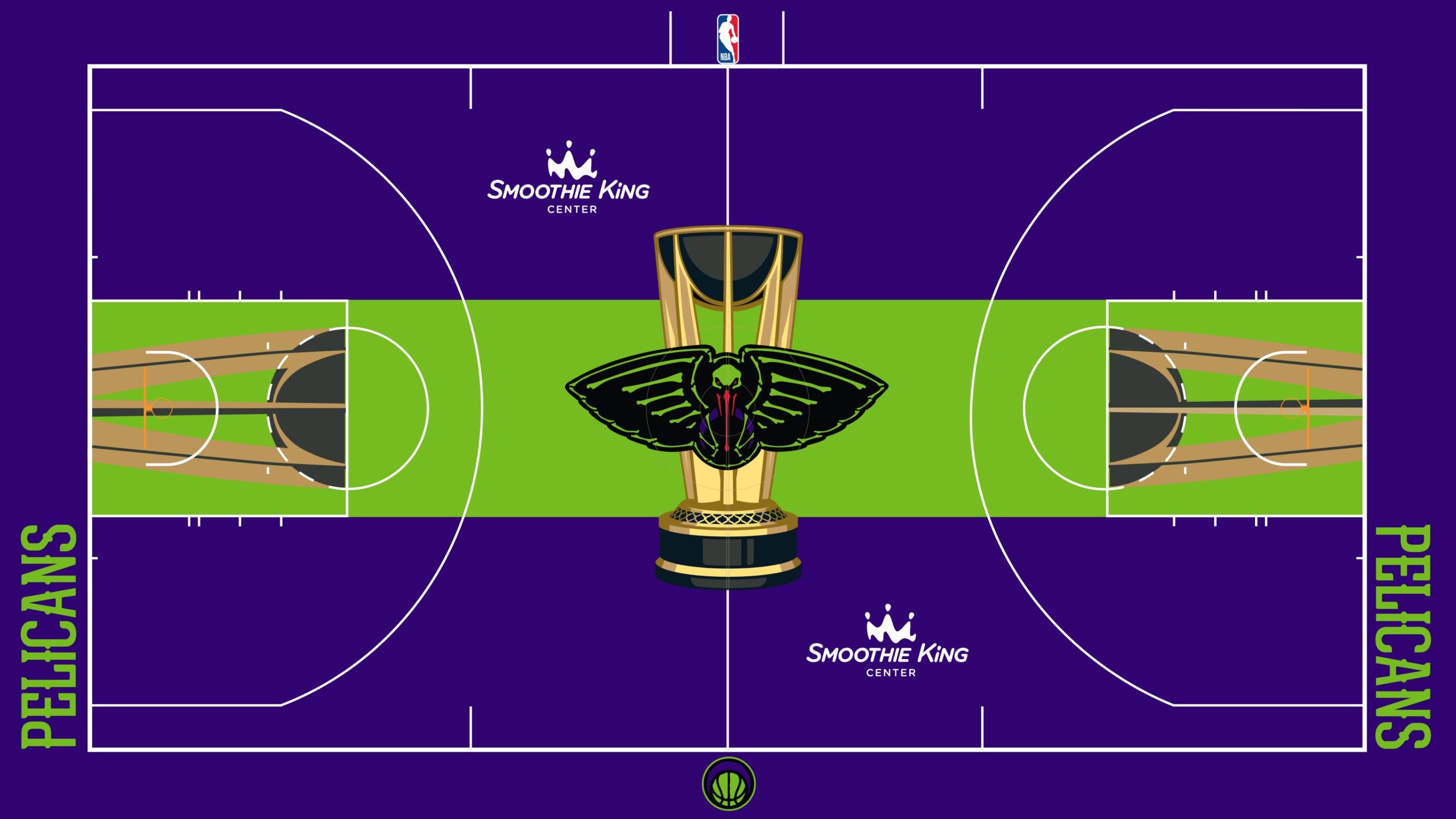 These are the new court designs for the NBA Cup